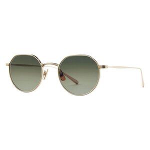 New GARRETT LEIGHT Eureka M Gold Square 4076 G/PEVGRNG Sunglasses Women
